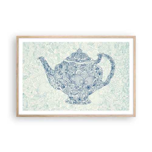 Plakat i ramme af lyst egetræ - Teens charme - 91x61 cm