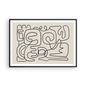 Plakat i sort ramme - På sporet - 100x70 cm