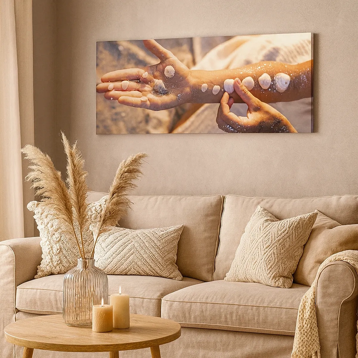 Lærredstryk - Billede på lærred - Skønhed inden for rækkevidde - 30x30 cm