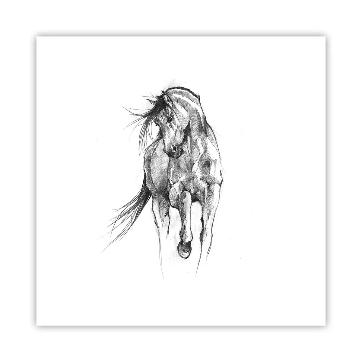 Plakat - I en yndefuld trav - 30x30 cm