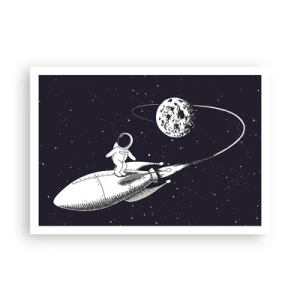 Plakat - Space surfer - 100x70 cm