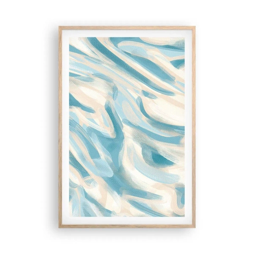 Plakat i ramme af lyst egetræ - Forårsbriser - 61x91 cm
