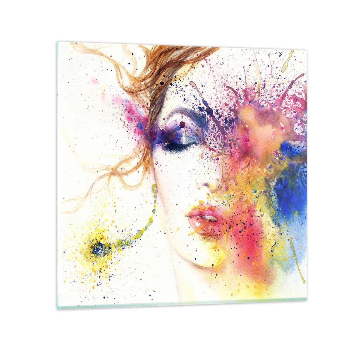 Billede på glas - Regnbue svimmelhed - 70x70 cm