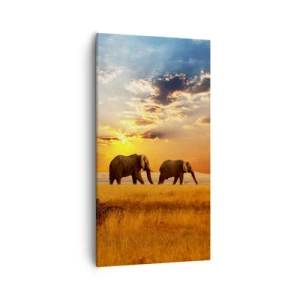 Lærredstryk - Billede på lærred - Familievandring - 55x100 cm