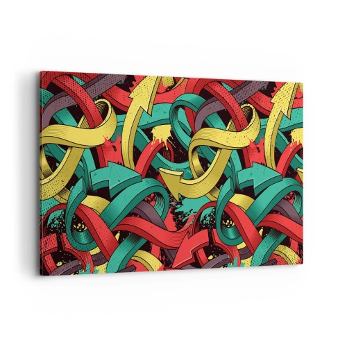 Lærredstryk - Billede på lærred - Hvilken vej skal man gå? - 100x70 cm