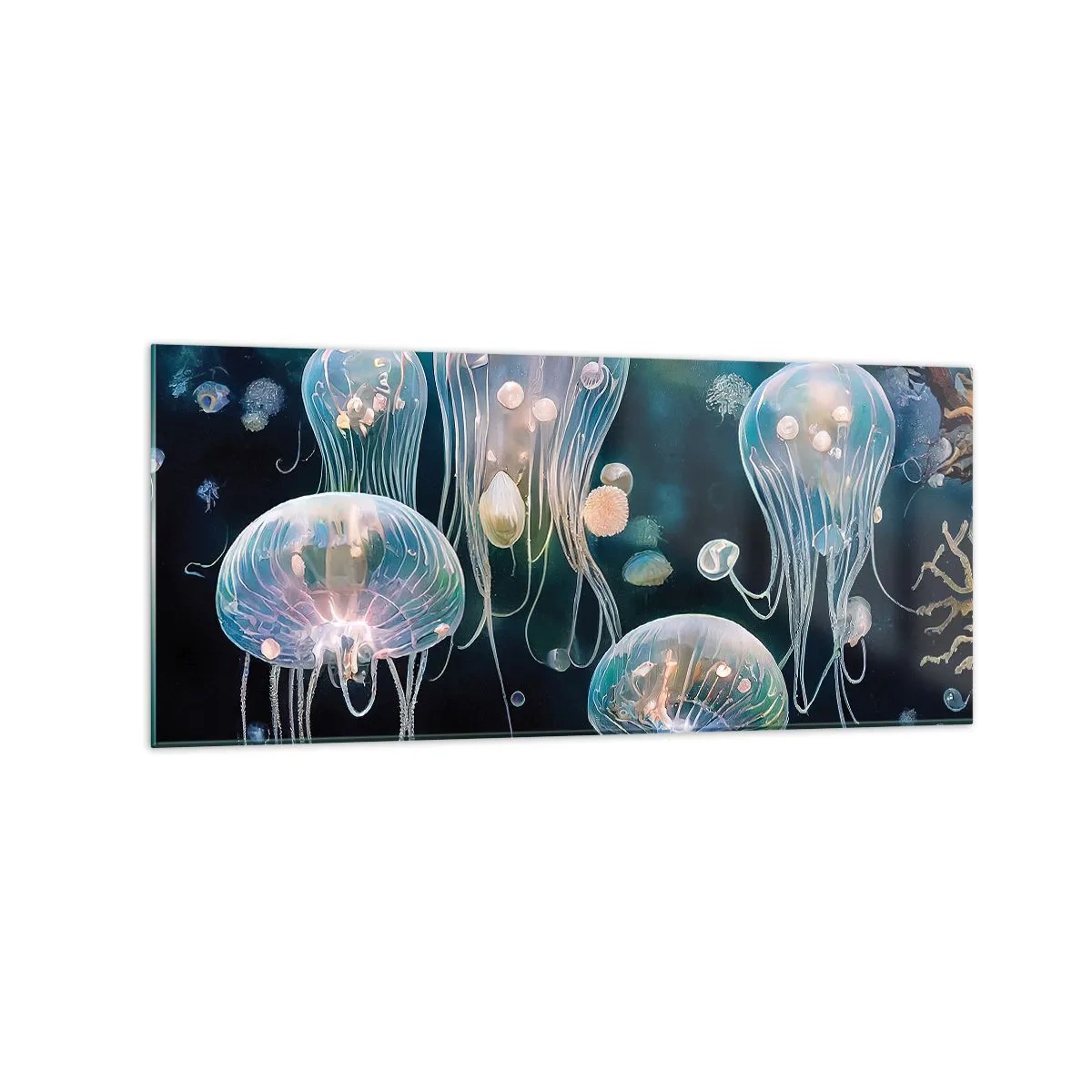 Billede på glas - Undervandsbold - 120x50 cm