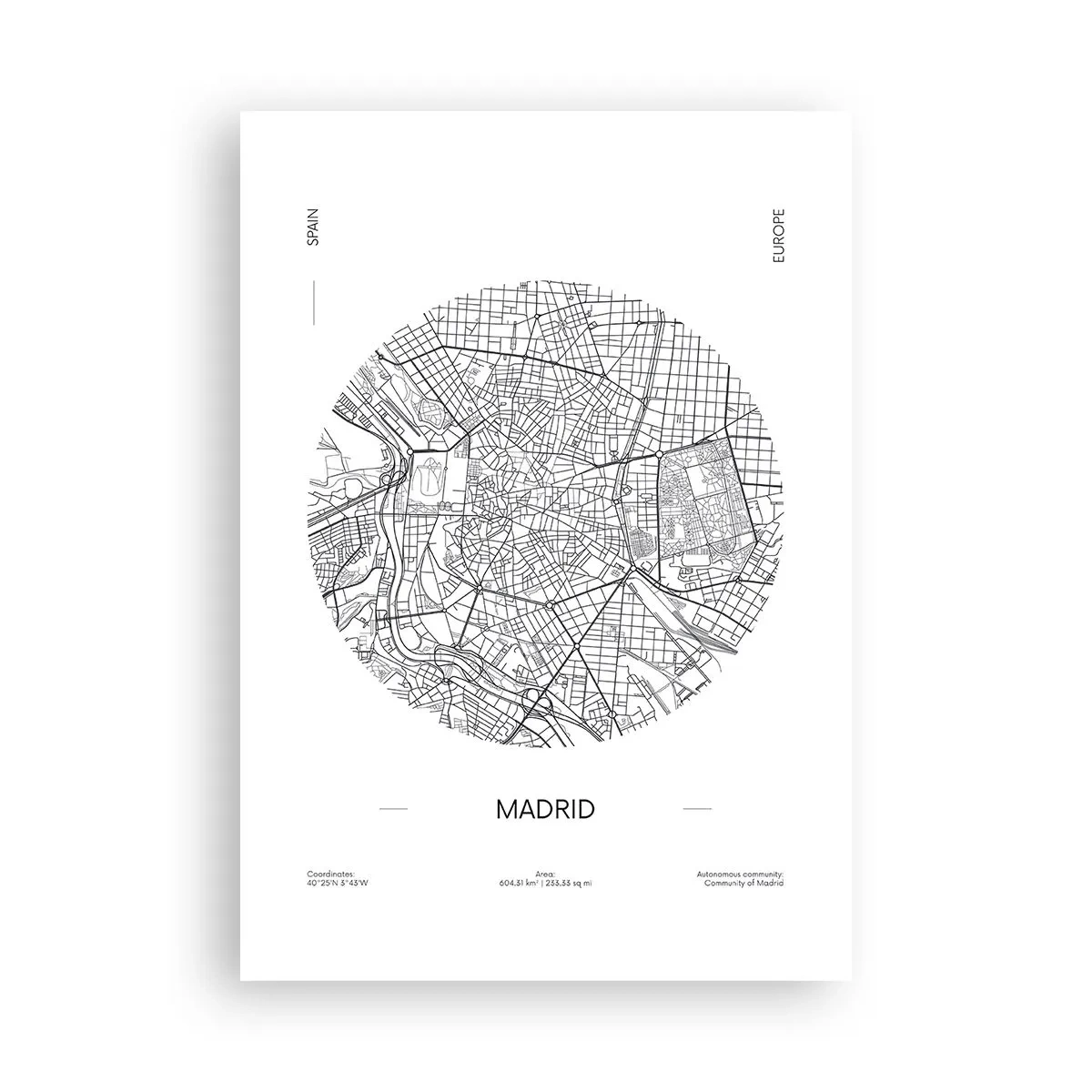 Plakat - Madrids anatomi - 70x100 cm