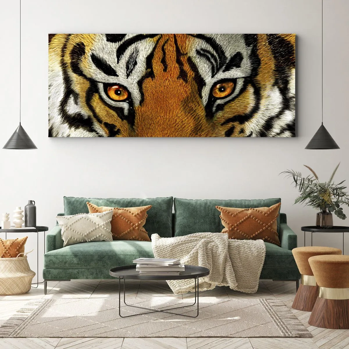 Lærredstryk - Billede på lærred - Truende og smuk - 90x30 cm