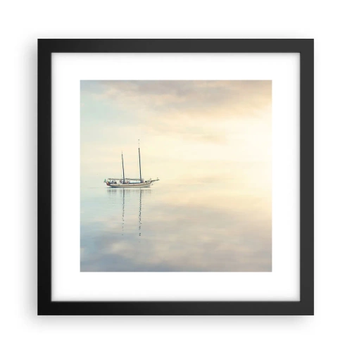 Plakat i sort ramme - I et hav af stilhed - 30x30 cm