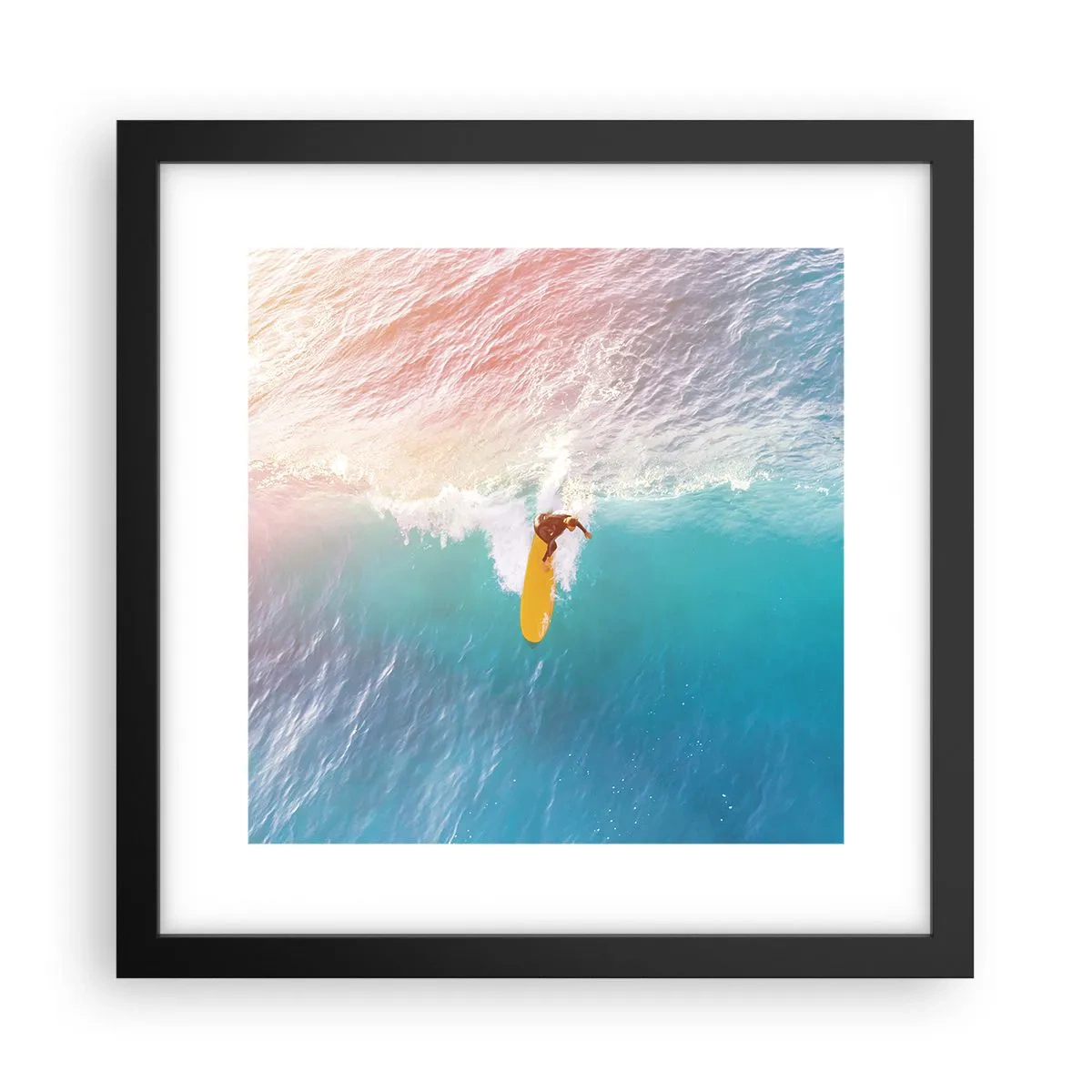 Plakat i sort ramme - Ocean rytter - 30x30 cm