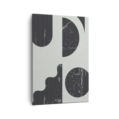 Lærredstryk - Billede på lærred - Komposition over og under - 70x100 cm