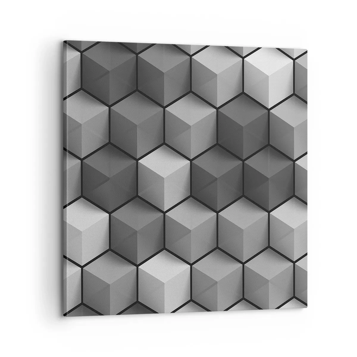 Lærredstryk - Billede på lærred - Kubistisk puslespil - 60x60 cm