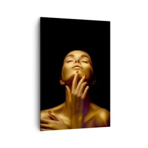 Lærredstryk - Billede på lærred - Som gylden silke - 70x100 cm