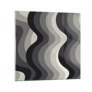 Billede på glas - Bølge efter bølge - 30x30 cm