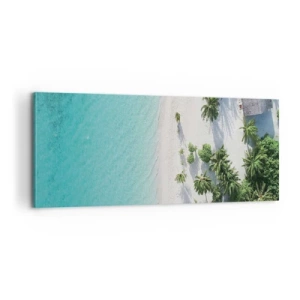 Lærredstryk - Billede på lærred - Ferie i paradis - 100x40 cm