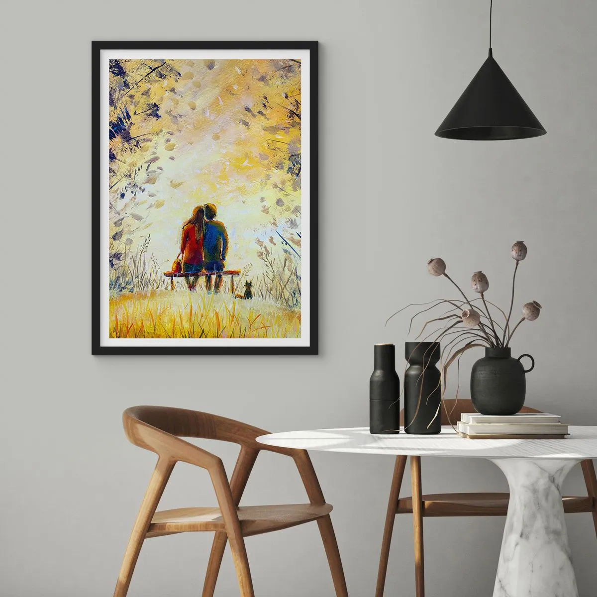 Plakat i sort ramme - Et magisk øjeblik - 40x50 cm