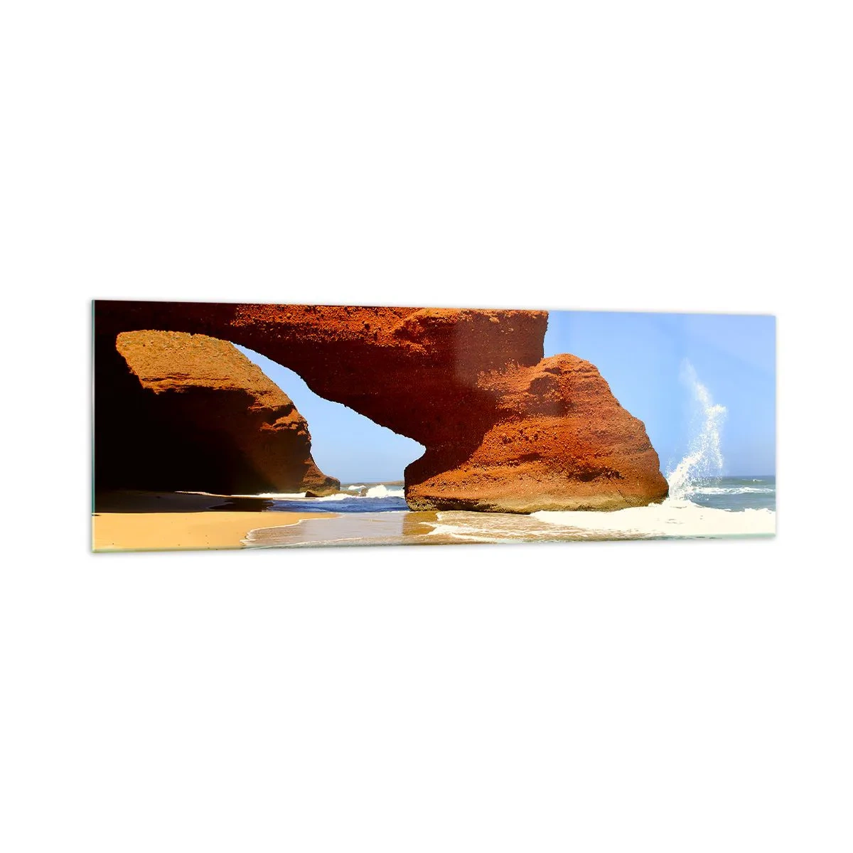 Billede på glas - Vand og vind i tusindvis af år - 160x50 cm