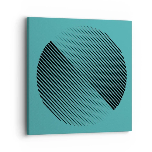 Lærredstryk - Billede på lærred - Cirklen - en geometrisk variation - 30x30 cm