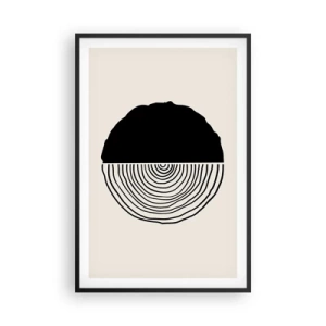 Plakat i sort ramme - Halvt og halvt - 61x91 cm