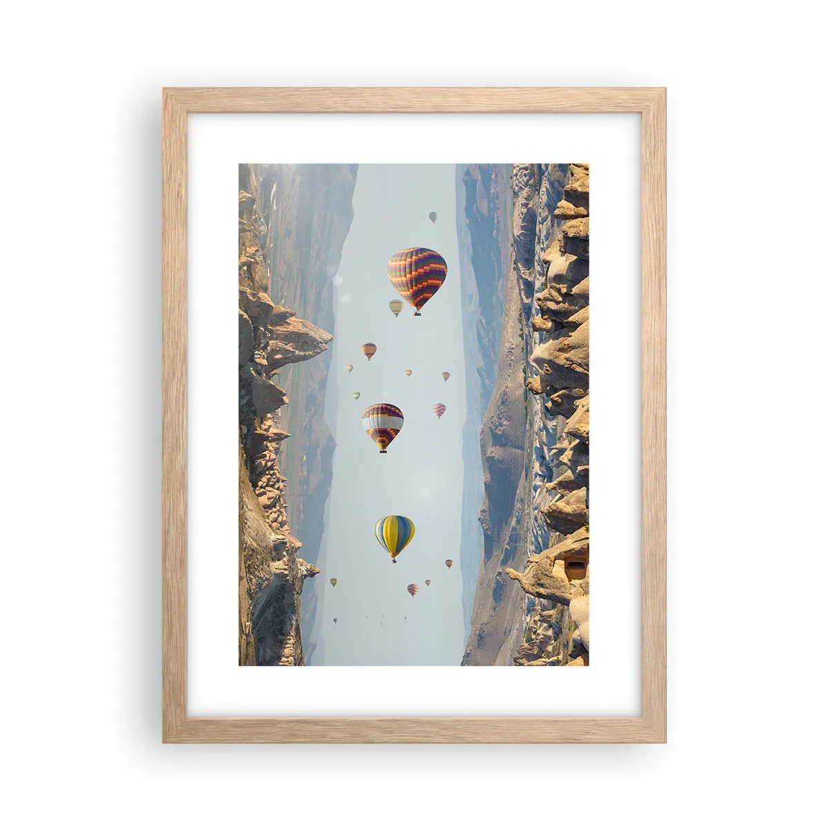 Plakat i ramme af lyst egetræ - Alt er muligt her - 30x40 cm