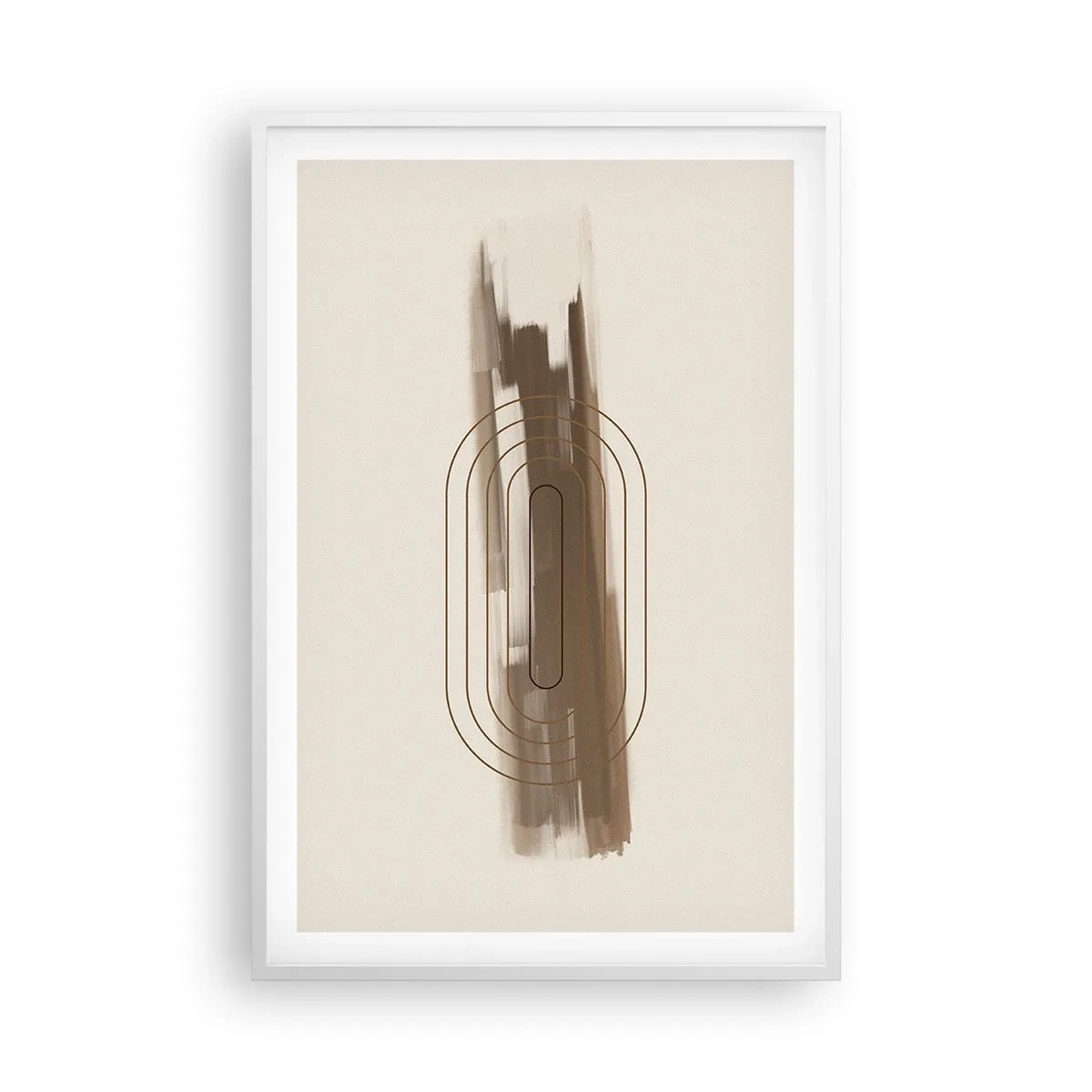 Plakat i hvid ramme - Et pust af gråvejr - 61x91 cm