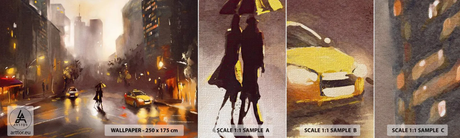 Prøve Fototapet Premium Canvas - Til New Yorks lys - New York, Manhattan, Arkitektur - 100x30 cm