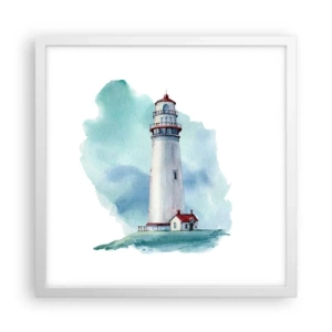 Plakat i hvid ramme - Det blås blide søster - 40x40 cm