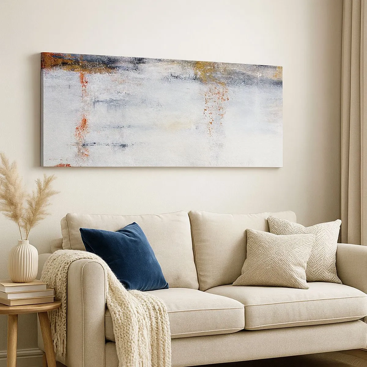 Lærredstryk - Billede på lærred - Bag lufttæppet - 100x40 cm