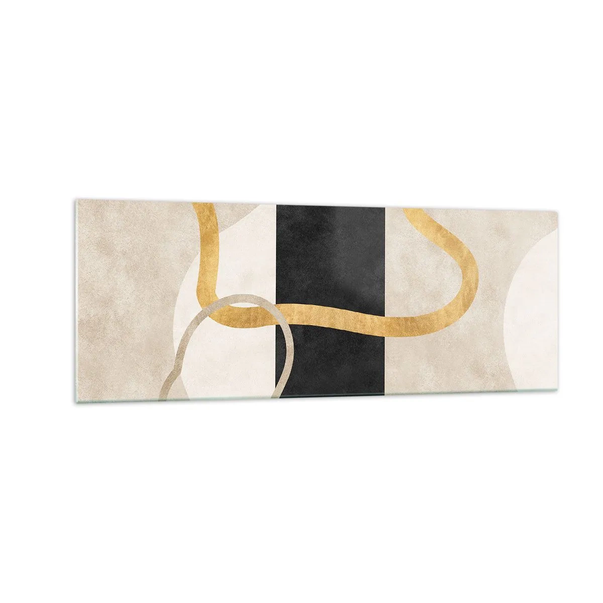 Billede på glas - Sløjfeformede former - 140x50 cm
