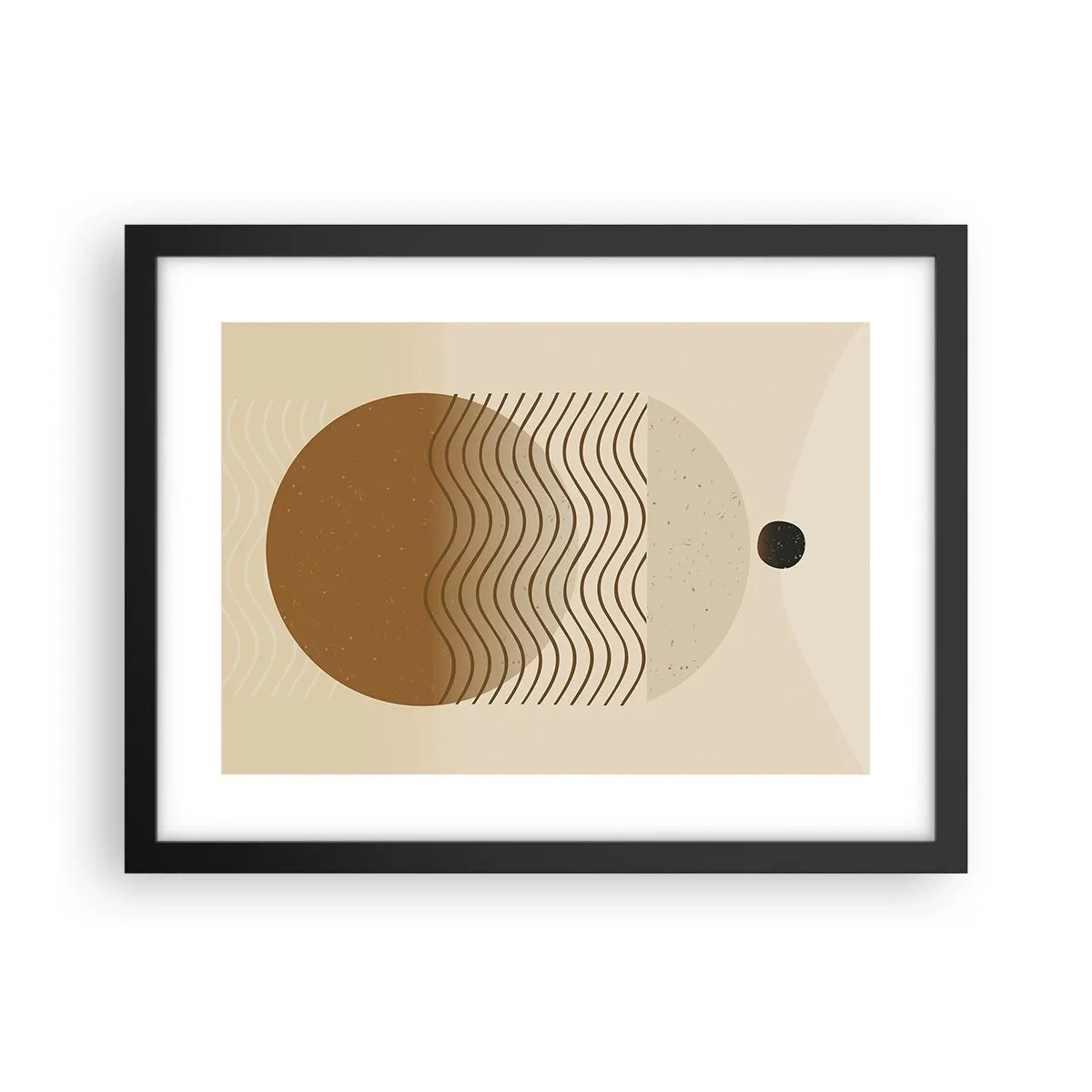 Plakat i sort ramme - Om geometriske figurers oprindelse - 40x30 cm