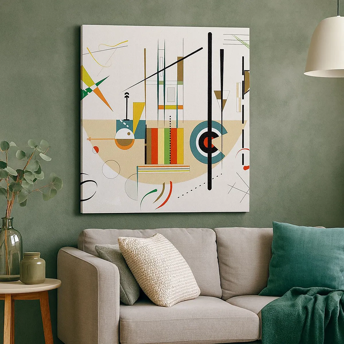 Lærredstryk - Billede på lærred - Og verden griner - 30x30 cm