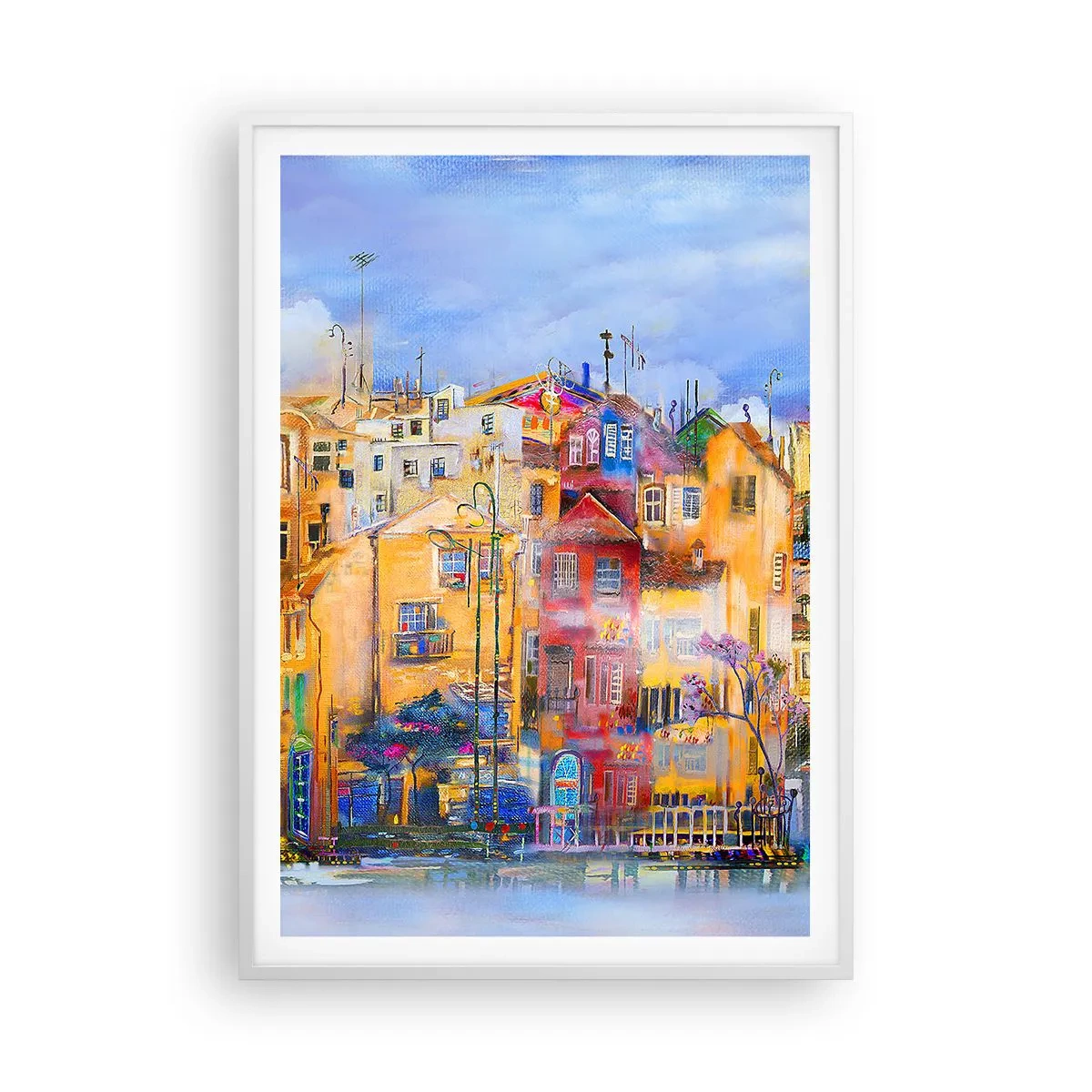 Plakat i hvid ramme - Vi er sammen - 70x100 cm