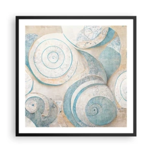 Plakat i sort ramme - Hvad gemmer skallen på? - 60x60 cm