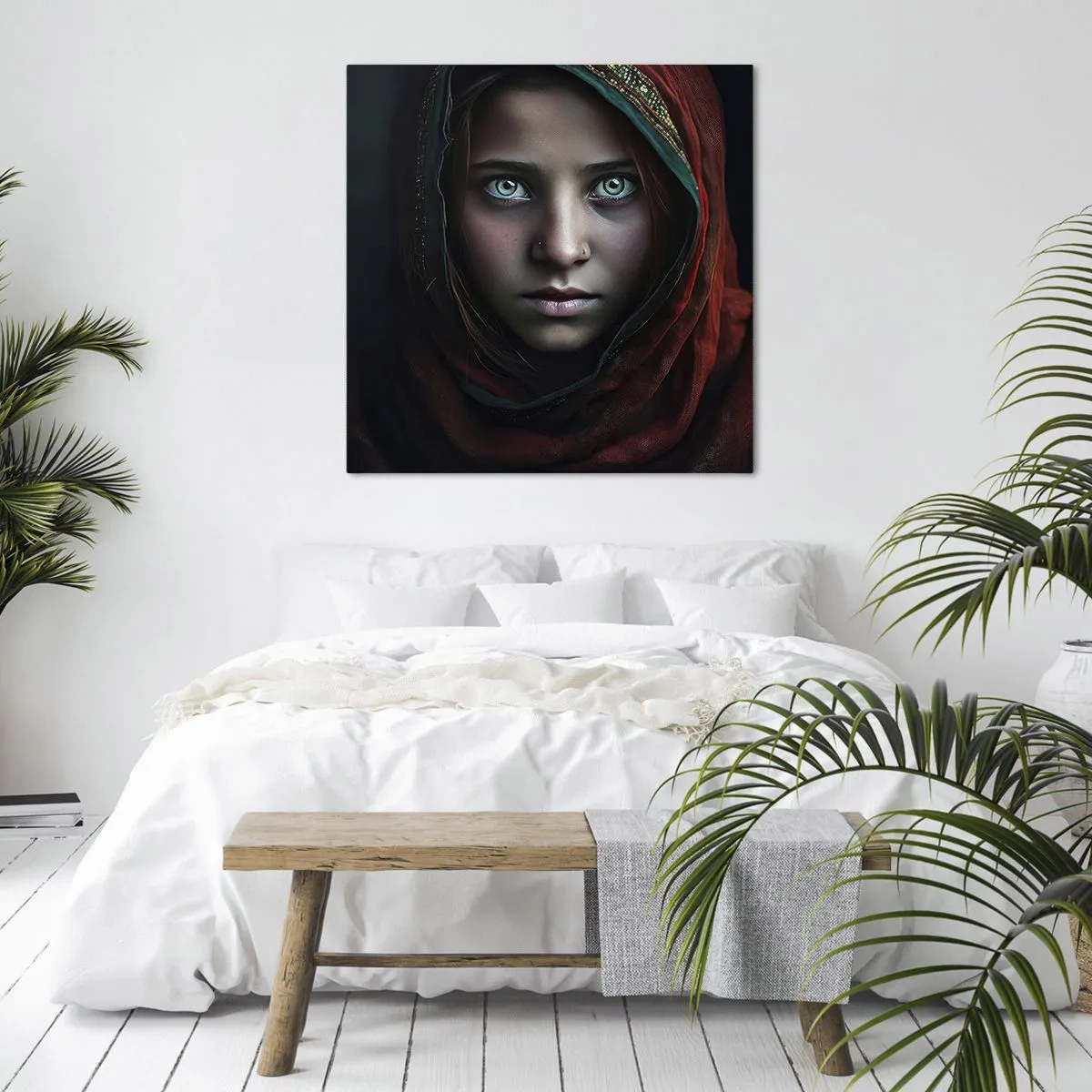 Lærredstryk - Billede på lærred - Østens prinsesse - 40x40 cm