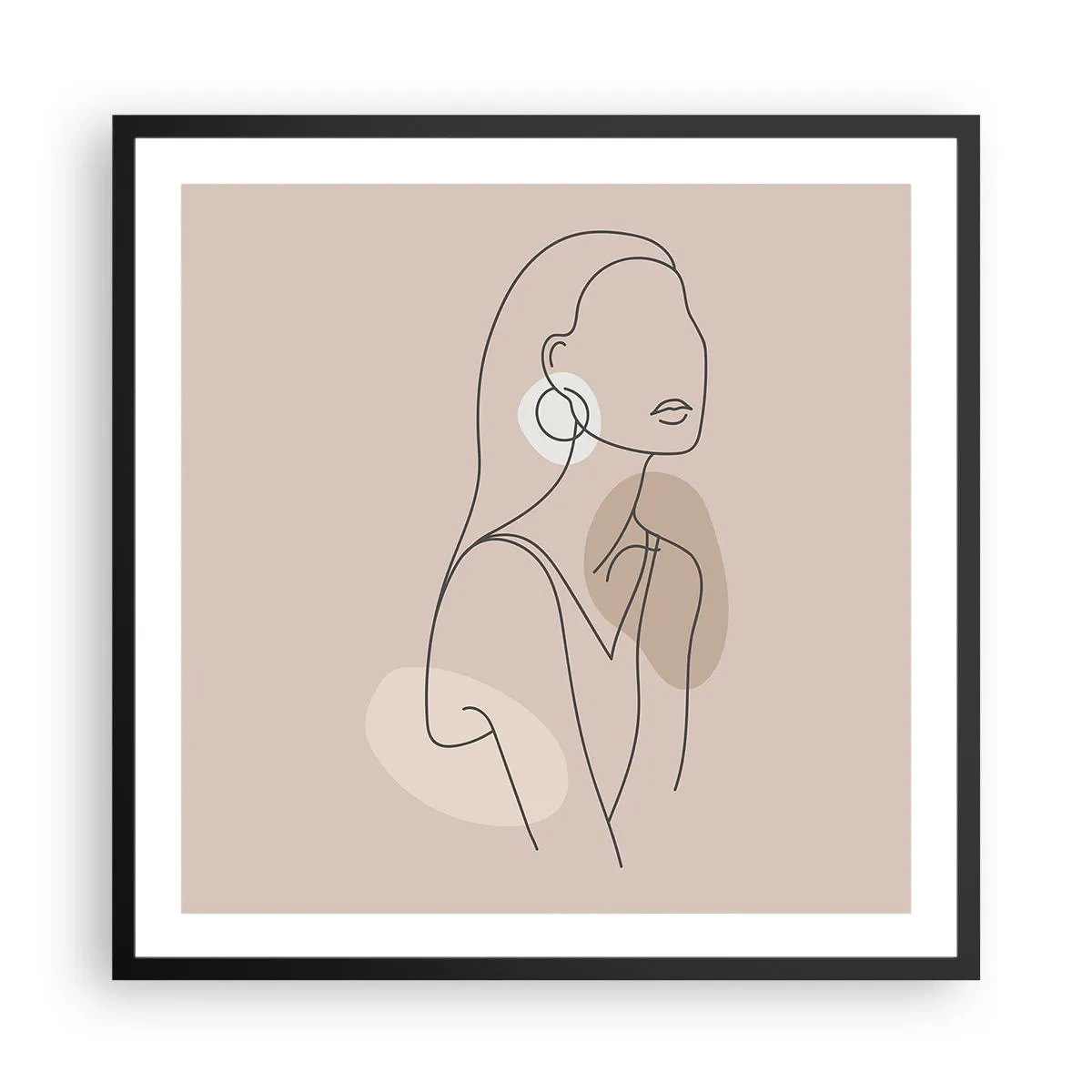 Plakat i sort ramme - Et ikon for pigelivet - 60x60 cm
