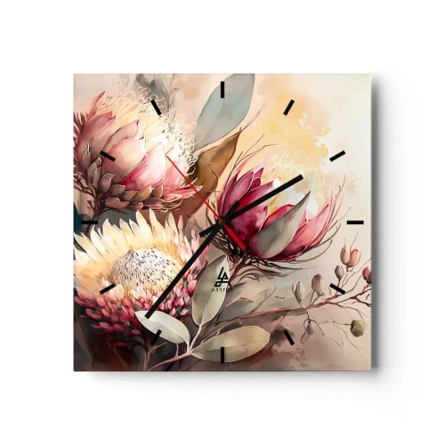 Vægur, Uret - I profil og en face - 40x40 cm