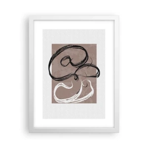 Plakat i hvid ramme - Komposition - en søgen efter fuldstændighed - 30x40 cm