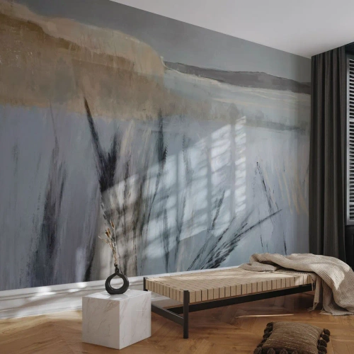 Fototapet Premium Sand - Vintermarker - Lyse, Minimalisme, Stykke - 100x70 cm