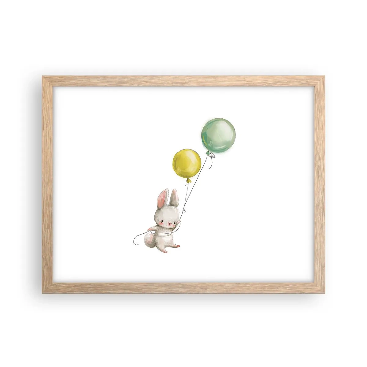 Plakat i ramme af lyst egetræ - Jeg vil også anbefale den! - 40x30 cm