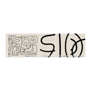 Fototapet Prøve Standard Eco - På sporet - Abstraktion, Stykke, Lineart - 100x30 cm