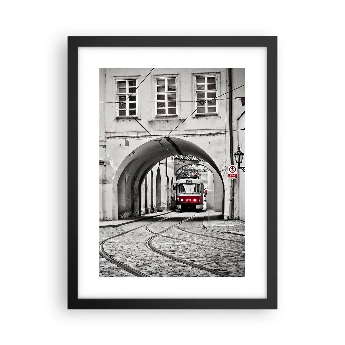 Plakat i sort ramme - Gennem byens labyrint - 30x40 cm