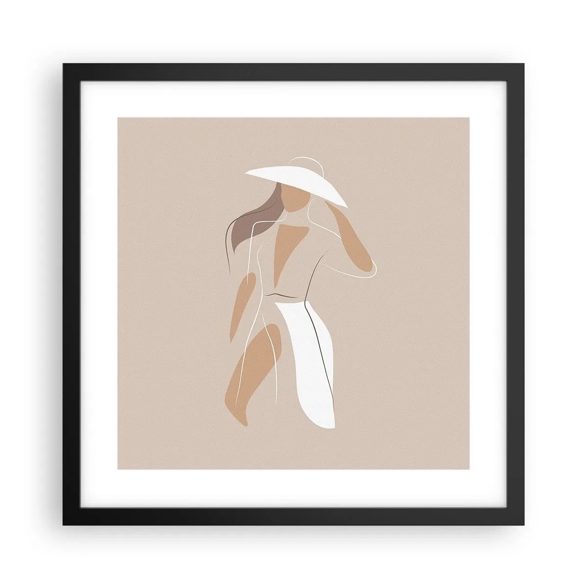 Plakat i sort ramme - Mode er sjovt - 40x40 cm