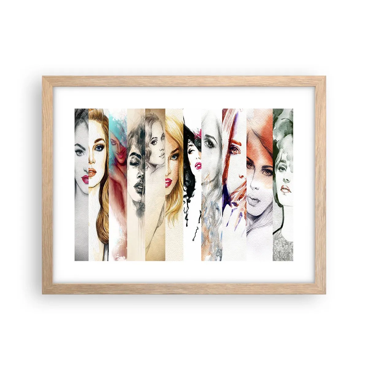 Plakat i ramme af lyst egetræ - Og det er altid DIG - 40x30 cm