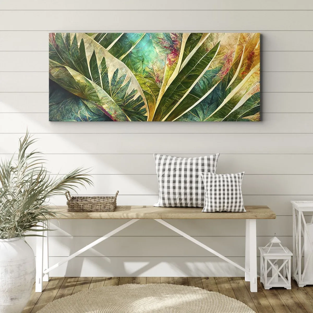 Lærredstryk - Billede på lærred - Farver fra troperne - 100x40 cm