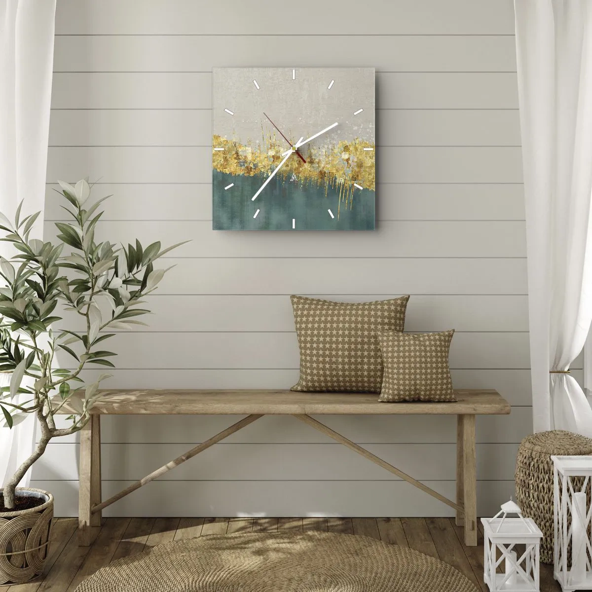 Vægur, Uret - Den gyldne grænse - 40x40 cm