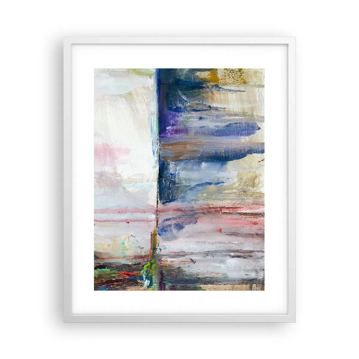 Plakat i hvid ramme - Farverige indtryk og associationer - 40x50 cm