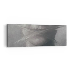 Lærredstryk - Billede på lærred - Ikke et ord - 90x30 cm