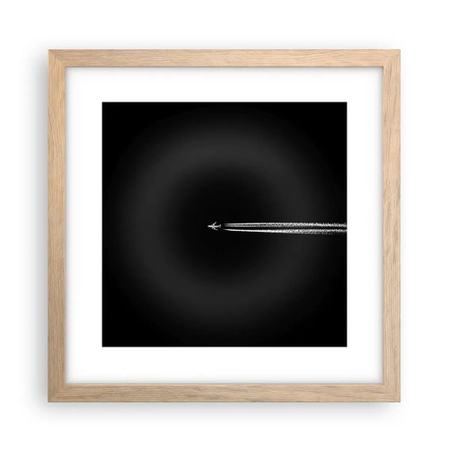 Plakat i ramme af lyst egetræ - Ind i en anden dimension - 30x30 cm