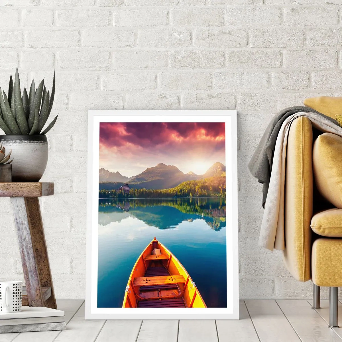 Plakat i hvid ramme - Intet imod naturen - 50x70 cm