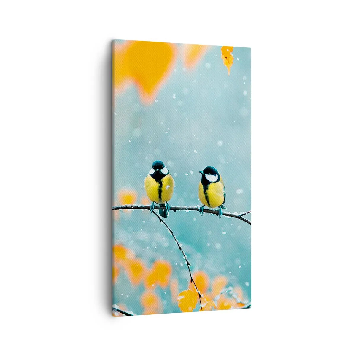Lærredstryk - Billede på lærred - Sladder om fugle - 45x80 cm